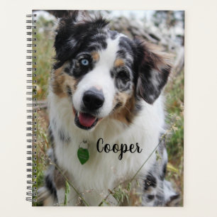Personalised Merle Australian Shepherd Puppy Planner