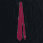 Personalised Merlot Wedding Groom  Neck Tie<br><div class="desc">If you're looking for a wedding tie that is both modern and minimalist,  our Merlot neck tie design is the perfect choice ©️2023  - The back of the tie is personalised with the groom's/groomsman initials,  you can remove this if you just want a matching solid necktie with no writing</div>