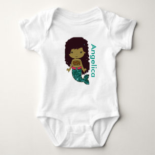 Personalised Mermaid Baby One Piece Tshirt