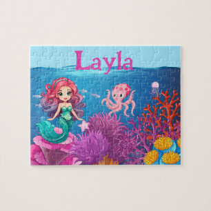 Personalised Mermaid Child Name Puzzle 