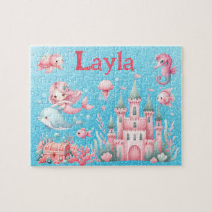 Personalised Mermaid Child Name Puzzle 