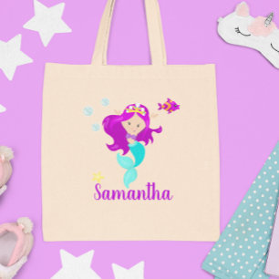 Personalised Mermaid Princess Cute Tote Bag