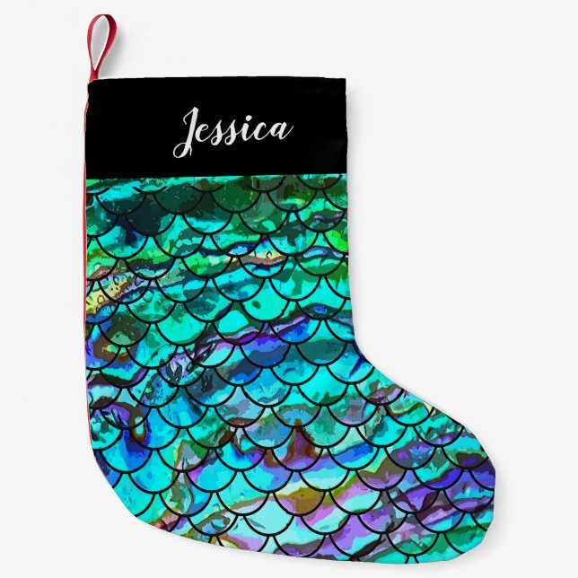Personalised Mermaid Scale Stocking (Front)
