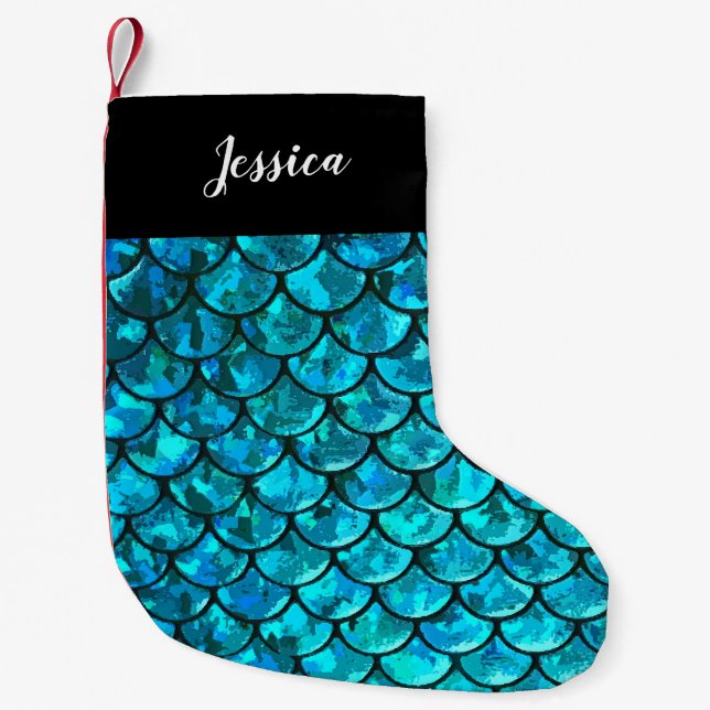 Personalised Mermaid Scale Stocking (Front)