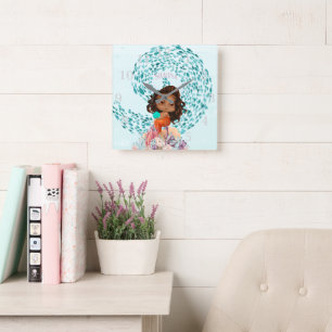 Personalised Mermaid Square Wall Clock