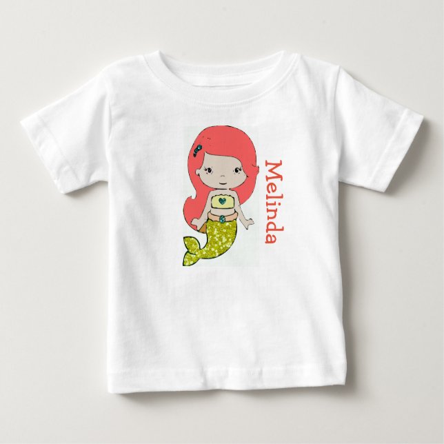 Personalised Mermaid Toddler Tshirt (Front)