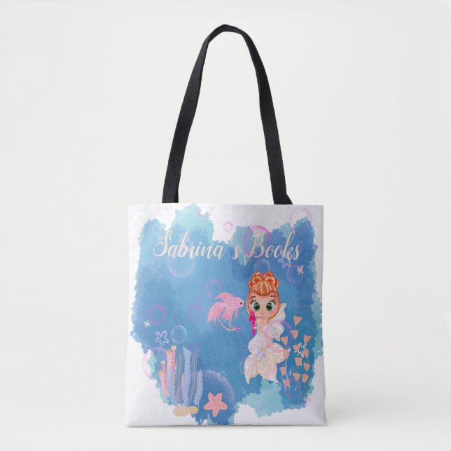 Personalised Mermaid  Tote Bag (Front)