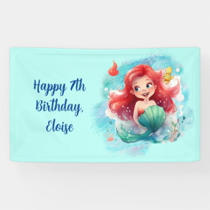 Personalised Mermaid Under the Sea Birthday Banner