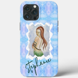 Personalised Mermaid Watercolor Original Art iPhone 13 Pro Max Case