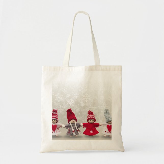 Personalised Merry Christmas Angel Tote Bag (Front)