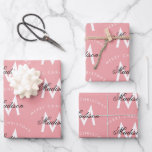 Personalised Merry Christmas Blush Pink Monogram Wrapping Paper Sheet<br><div class="desc">A personalised stylish "Merry Christmas" monogram design with a Xmas blush pink background colour. An ideal festive custom design for the holiday season. Customise the monogram and make it your own!</div>