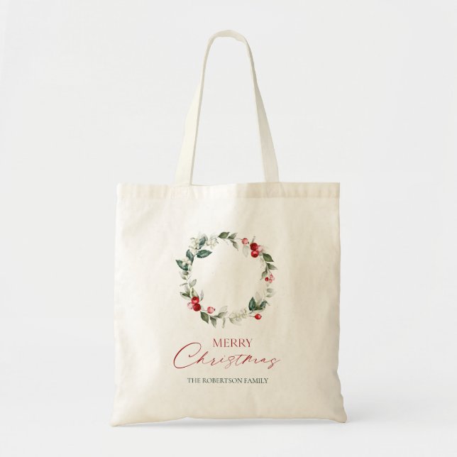 Personalised Merry Christmas Budget Tote (Front)