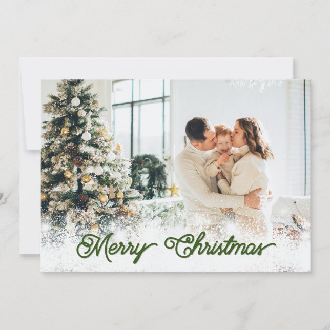 Personalised Merry Christmas Card with Photo (Front)