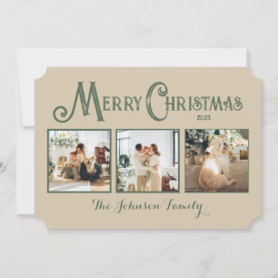 Personalised Merry Christmas Card with Photos