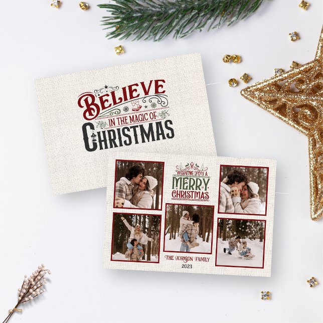 Personalised Merry Christmas Card with Photos (Creator Uploaded)