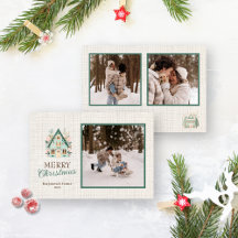 Personalised Merry Christmas Card with Photos