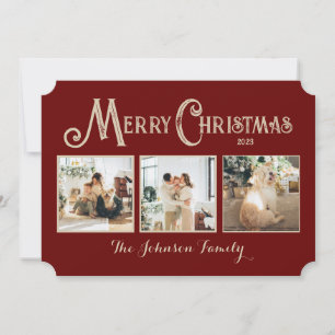 Personalised Merry Christmas Card with Photos