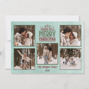 Personalised Merry Christmas Card with Photos