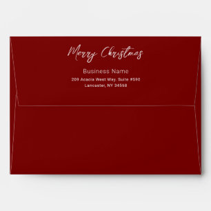 Personalised Merry Christmas Company Logo  Envelope
