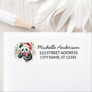 Personalised Merry Christmas Cute Panda Bear      