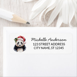 Personalised Merry Christmas Cute Panda Bear