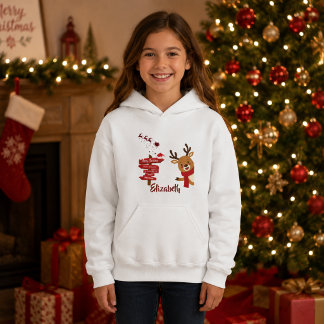 Personalised Merry Christmas Cute Reindeer Holiday