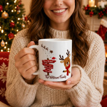 Personalised Merry Christmas Cute Reindeer Holiday