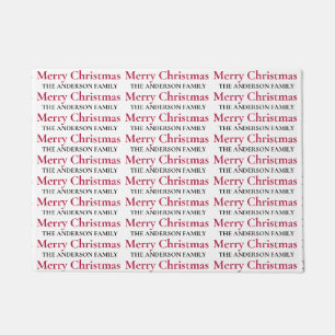 Personalised Merry Christmas Family Name Doormat