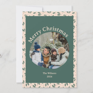 Personalised Merry Christmas Family photo Holiday Card
