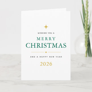 Personalised Merry Christmas Folded Greeting Card