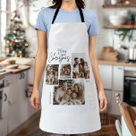 "Personalised Merry Christmas Four-Photo Collage  Apron<br><div class="desc">Make holiday cooking and baking extra special with this Personalised Merry Christmas Four-Photo Collage Apron. Designed with a festive touch, it features space for four cherished photos and a personalised name or message, creating a unique and meaningful gift. Whether you're whipping up treats or hosting a holiday dinner, this apron...</div>