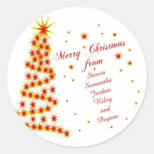 Personalised Merry Christmas from Classic Round Sticker