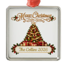 Personalised Merry Christmas From Texas Ornament