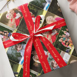 Personalised Merry Christmas Gold Red Gift Wrap Satin Ribbon<br><div class="desc">Custom, personalised, elegant stylish faux gold typography / script, festive christmas red colour ribbon, in silky smooth shiny satin and ribbed textured strong durable grosgrain options. Personalise the ribbon by simply typing in your family name / names. Also you may replace "Merry Chrismas" with "Happy Holidays" / "Seasons Greetings" or...</div>