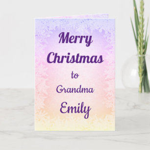 Personalised Merry Christmas Grandma Card