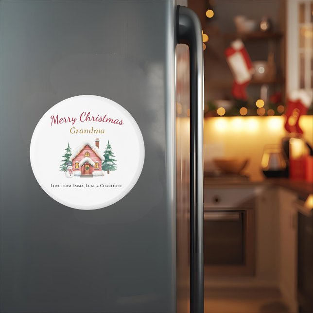 Personalised Merry Christmas Grandma Magnet (Creator Uploaded)