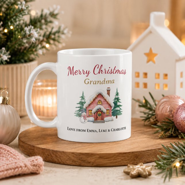 Personalised Merry Christmas Grandma Mug (Creator Uploaded)