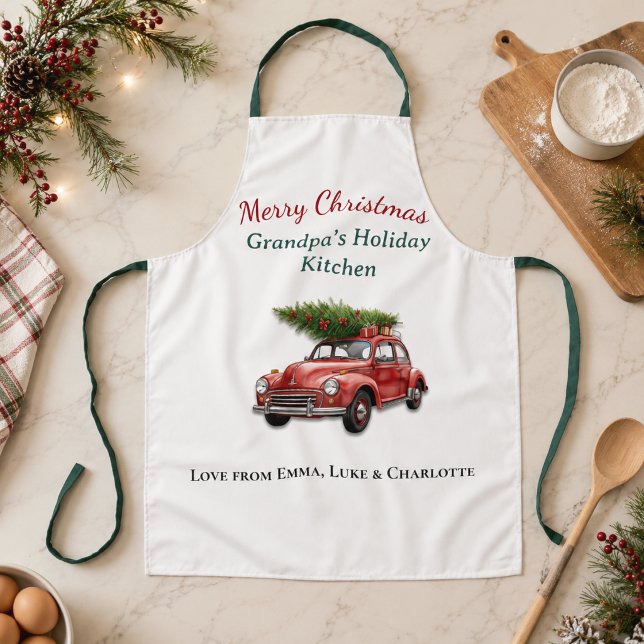 Personalised Merry Christmas Grandpa Apron (Creator Uploaded)