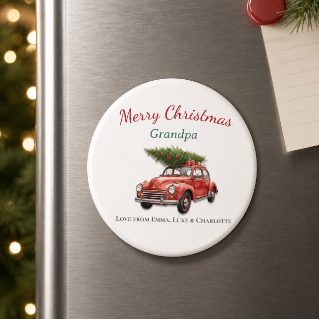 Personalised Merry Christmas Grandpa Magnet (Creator Uploaded)