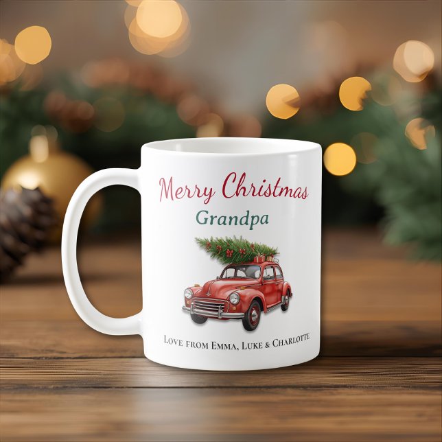 Personalised Merry Christmas Grandpa Mug (Creator Uploaded)
