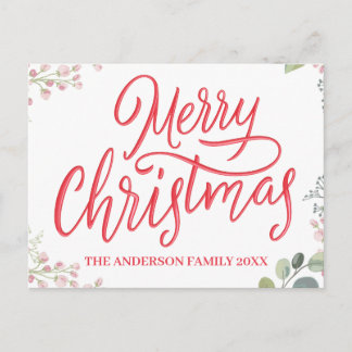 Personalised Merry Christmas Holiday Postcard