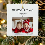 "Personalised Merry Christmas Ornament with Photo<br><div class="desc">"Celebrate the holiday season with this Personalised Merry Christmas Ornament, featuring space for a custom photo and name. Perfect as a heartfelt keepsake, this ornament adds a personal touch to Christmas decor. With a festive 'Merry Christmas' greeting, it’s an ideal gift for family, friends, or anyone special. Hang it on...</div>