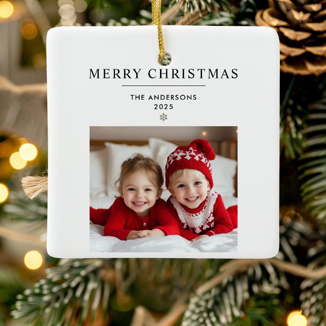 "Personalised Merry Christmas Ornament with Photo  (Creator Uploaded)
