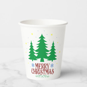 Personalised Merry Christmas Paper Cups