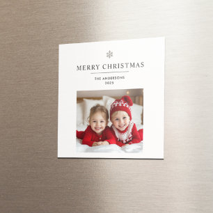 "Personalised Merry Christmas Photo & Name Magnet 