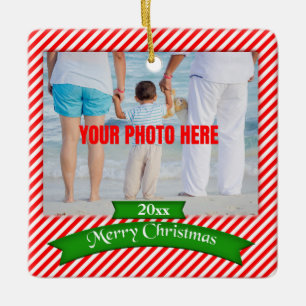 Personalised Merry Christmas Photo Tree Ornament