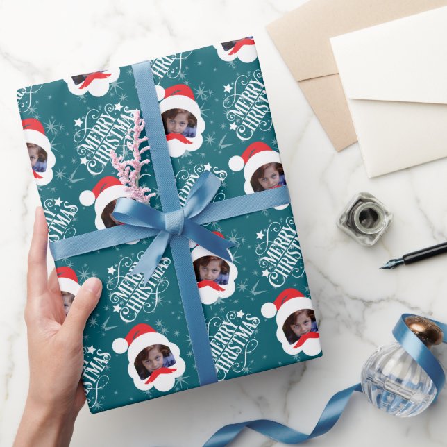 Personalised Merry Christmas Photo  Wrapping Paper (Gifting)