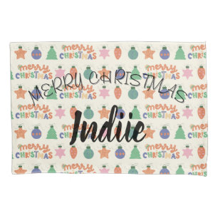 Personalised Merry Christmas Pillowcase