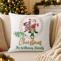 Personalised Merry Christmas Santa & Elves