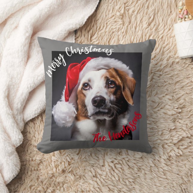 Personalised Merry Christmas Throw Pillow (Blanket)